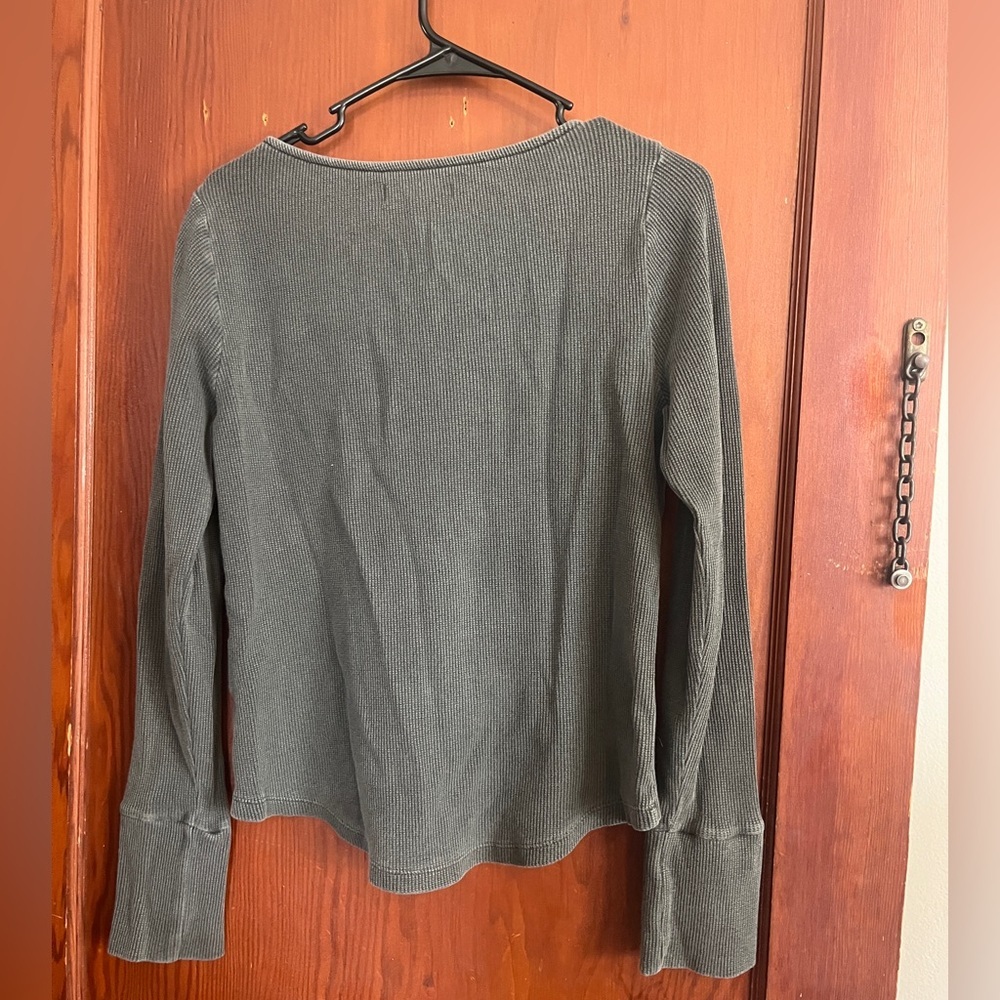 Lucky Brand Charcoal Lace-Accent Long Sleeve Top - Picture 7 of 10